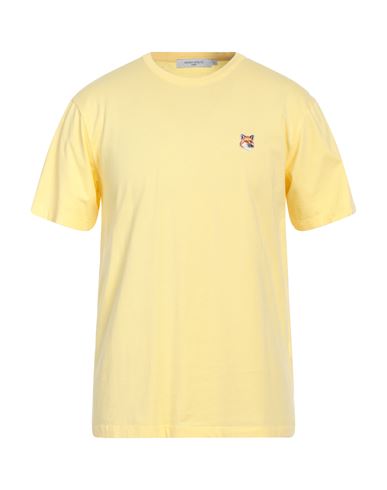 Maison Kitsuné Man T-shirt Yellow Size L Cotton