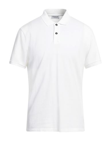 Shop Dondup Man Polo Shirt White Size M Cotton