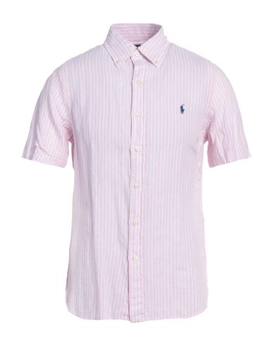 Polo Ralph Lauren Man Shirt Pink Size L Linen