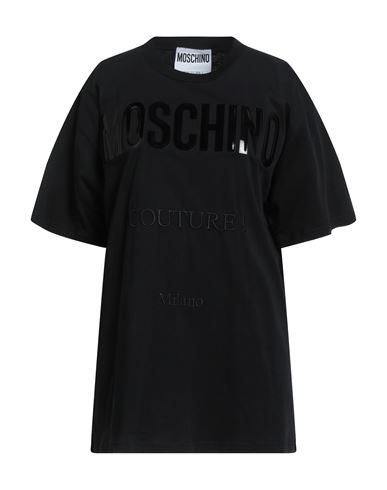 Moschino Woman T-shirt Black Size M Organic Cotton