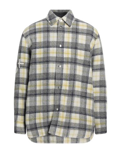 Jil Sander Man Shirt Grey Size 44 Alpaca Wool, Virgin Wool