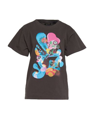 Isabel Marant Woman T-shirt Steel Grey Size L Cotton