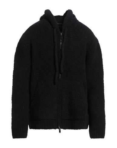 Daniele Fiesoli Man Sweatshirt Black Size L Merino Wool, Polyamide