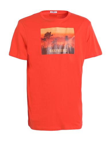 Bikkembergs Man T-shirt Orange Size Xxl Cotton