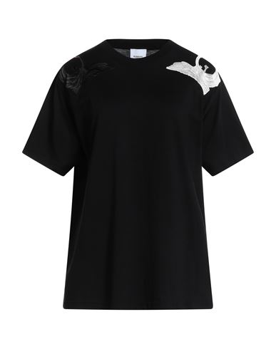 Burberry Woman T-shirt Black Size M Cotton