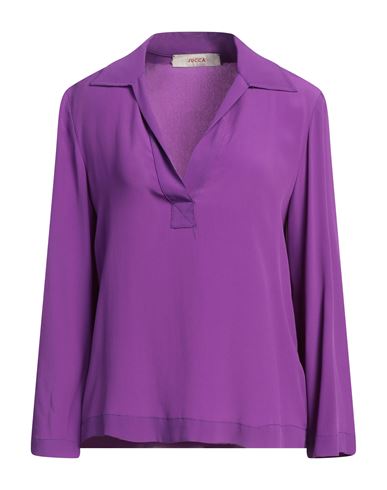 Jucca Woman Top Purple Size 8 Acetate, Silk