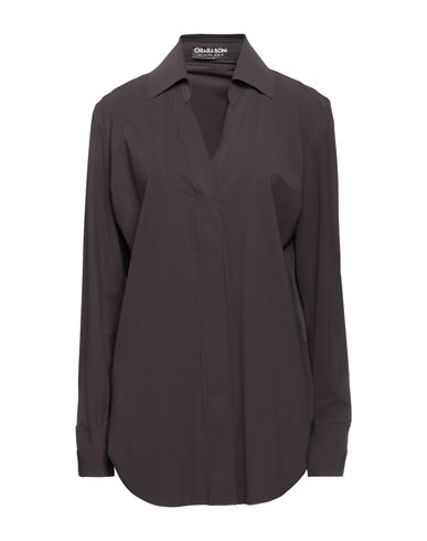 Chiara Boni La Petite Robe Woman Blouse Dark Brown Size 10 Polyamide, Elastane