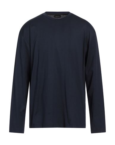Roberto Collina Man Sweater Midnight Blue Size 38 Cotton In Navy Blue