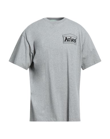 Shop Aries Man T-shirt Light Grey Size S Cotton