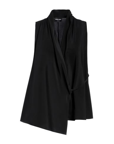 Giorgio Armani Woman Shirt Black Size 14 Silk
