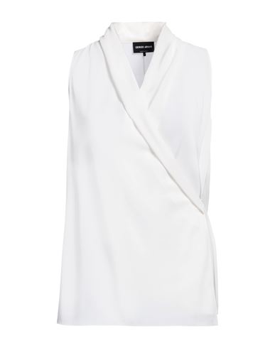 Giorgio Armani Woman Shirt White Size 8 Silk