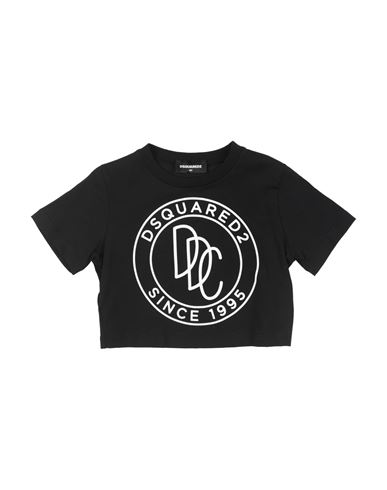 Dsquared2 Toddler Boy T-shirt Black Size 4 Cotton In Black