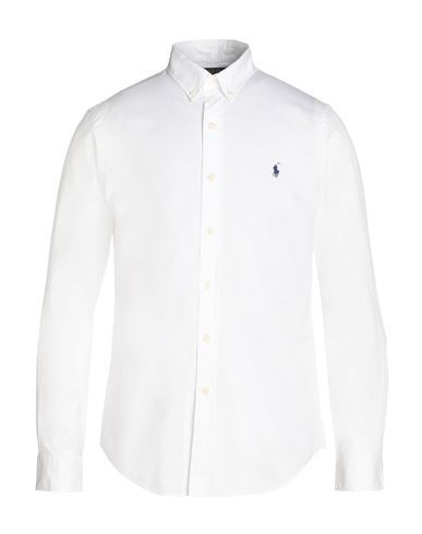 Polo Ralph Lauren Slim Fit Twill Shirt Man Shirt White Size Xxl Cotton