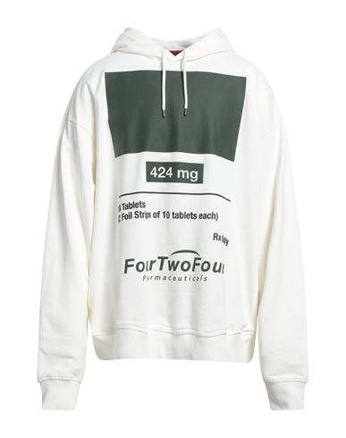 424 Fourtwofour Man Sweatshirt Cream Size M Cotton In White
