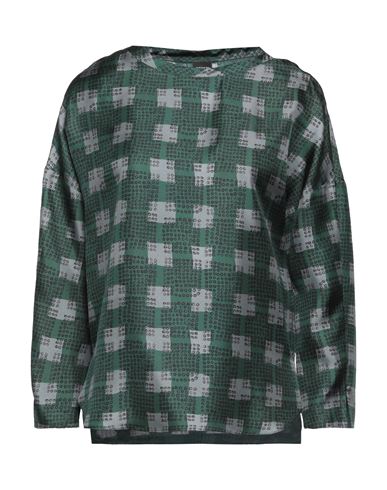Aspesi Woman Blouse Dark Green Size 2 Silk