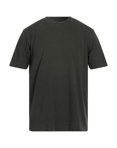 Circolo 1901 Man T-shirt Dark Green Size L Cotton, Elastane