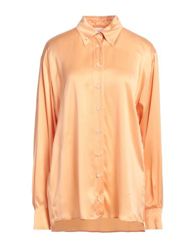 ALYSI ALYSI WOMAN SHIRT APRICOT SIZE 8 SILK 
