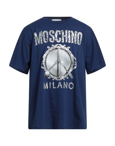 Moschino Man T-shirt Navy Blue Size Xl Cotton