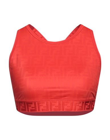 Fendi Woman Top Red Size L Polyamide, Elastane