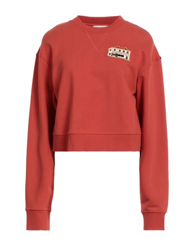 Sportmax Woman Sweatshirt Coral Size L Cotton In Red