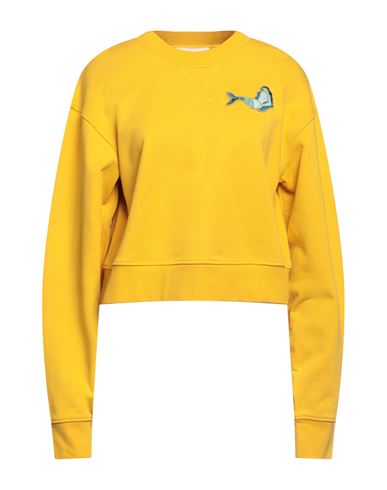 Sportmax Woman Sweatshirt Ocher Size M Cotton In Yellow