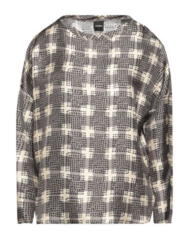 Aspesi Woman Blouse Grey Size 10 Silk