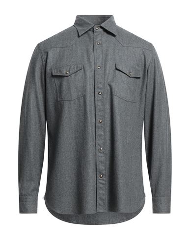 Giampaolo Man Shirt Grey Size Xl Virgin Wool