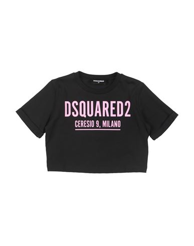 Dsquared2 Toddler Girl T-shirt Black Size 6 Cotton In Black
