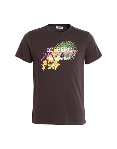 Iceberg Floral-print Cotton T-shirt In Brown