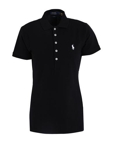 Polo Ralph Lauren Julie Cotton Polo Shirt In Black