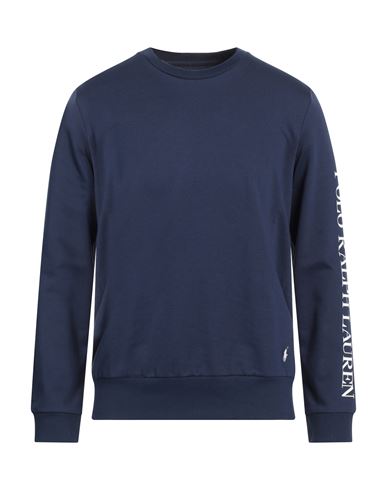Polo Ralph Lauren Man Sweatshirt Navy Blue Size L Cotton, Polyester