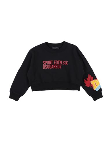 Shop Dsquared2 Toddler Girl Sweatshirt Black Size 6 Cotton