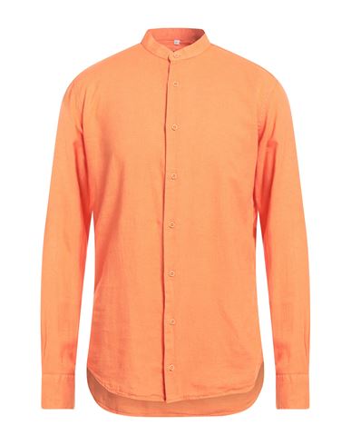Mulish Man Shirt Orange Size L Linen