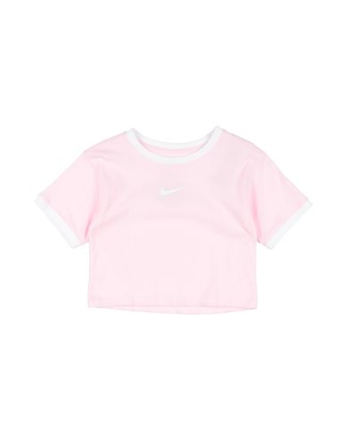 Nike Babies'  Swoosh Ringer Tee Toddler Girl T-shirt Pink Size 7 Cotton