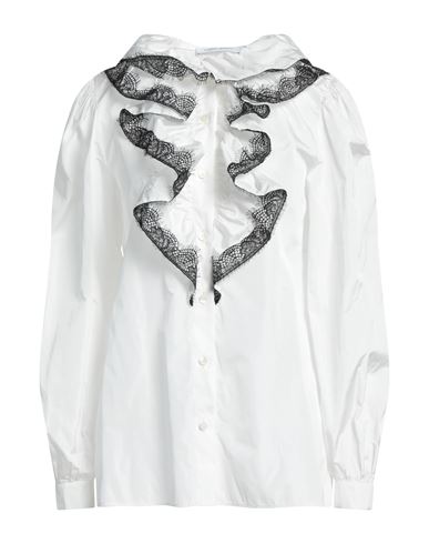 Alberta Ferretti Woman Shirt White Size 6 Polyester, Silk, Polyamide