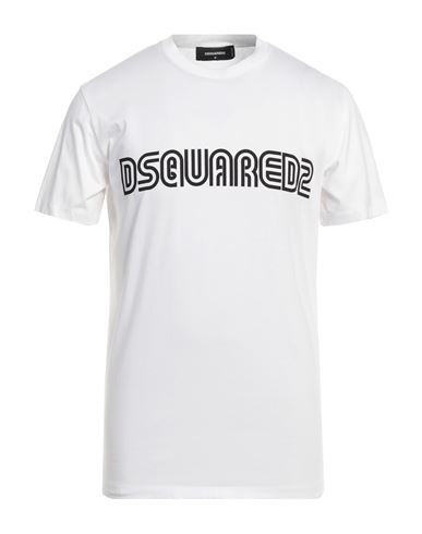 Dsquared2 Man T-shirt White Size M Cotton