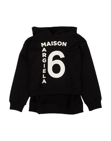 Shop Mm6 Maison Margiela Toddler Girl Sweatshirt Black Size 4 Cotton