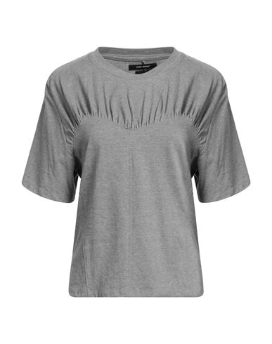 Isabel Marant Zazie Gathered Cotton T-shirt In Grey