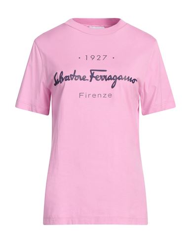 Ferragamo Woman T-shirt Pink Size L Cotton In Pink