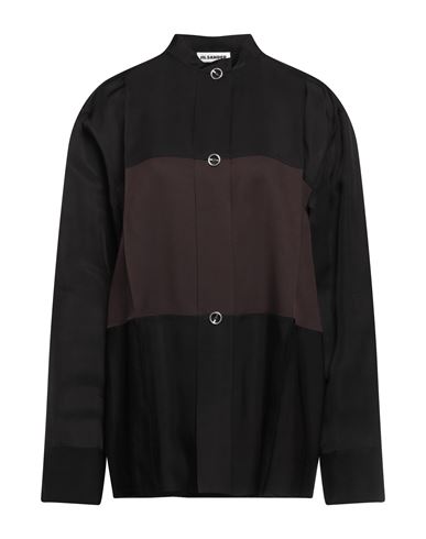 Shop Jil Sander Woman Shirt Black Size 4 Viscose, Silk