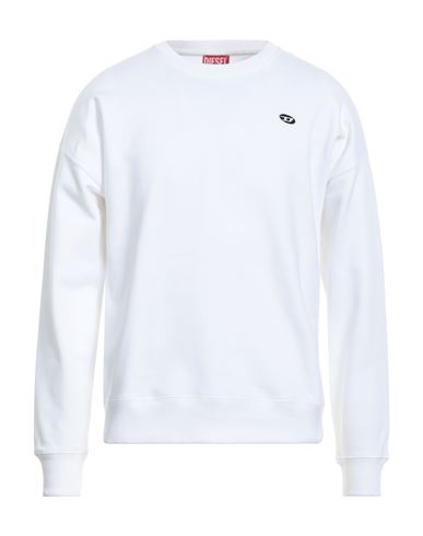 DIESEL DIESEL MAN SWEATSHIRT WHITE SIZE L COTTON 