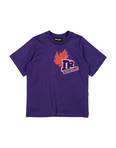 Shop Dsquared2 Toddler Boy T-shirt Purple Size 4 Cotton, Polyester, Acrylic