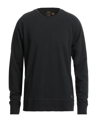 Polo Ralph Lauren Man Sweatshirt Black Size Xxl Cotton, Elastane