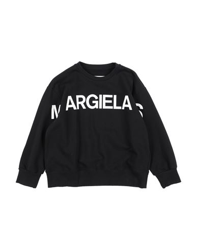 Shop Mm6 Maison Margiela Toddler Boy Sweatshirt Black Size 6 Cotton, Elastane