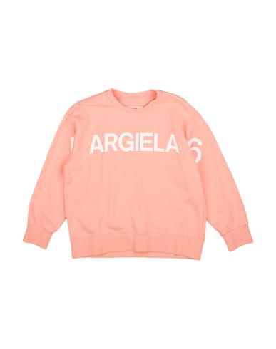 Shop Mm6 Maison Margiela Toddler Boy Sweatshirt Salmon Pink Size 6 Cotton, Elastane
