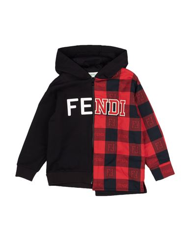 Shop Fendi Toddler Boy Sweatshirt Black Size 4 Cotton, Elastane