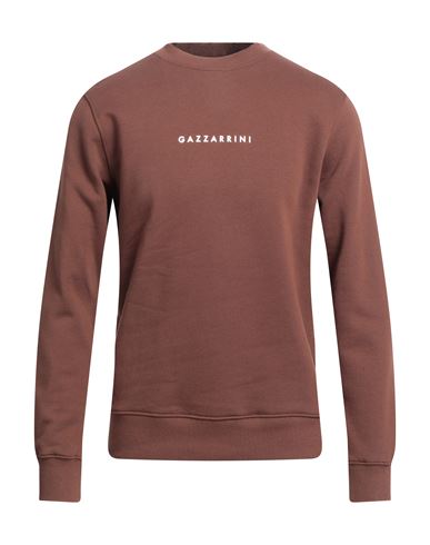Gazzarrini Man Sweatshirt Cocoa Size 3xl Cotton, Polyester In Brown