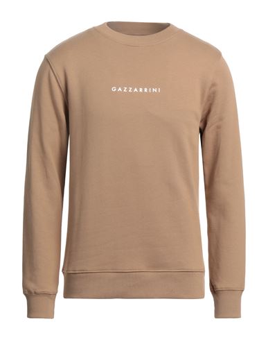 Gazzarrini Man Sweatshirt Light Brown Size Xxl Cotton, Polyester In Beige
