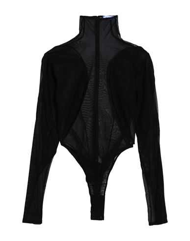 Mugler Woman Bodysuit Black Size 8 Polyamide, Elastane