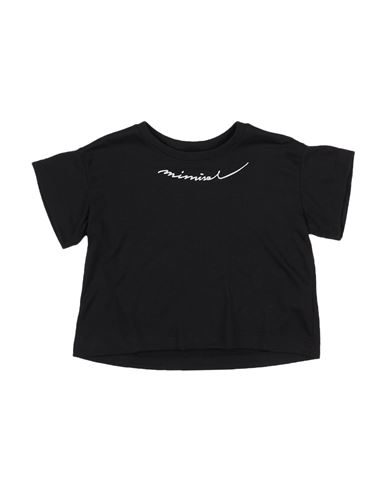 Mimisol Babies'  Toddler Girl T-shirt Black Size 6 Viscose, Polyester, Elastane